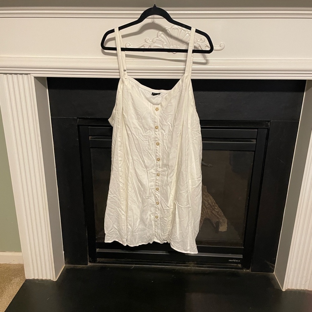White Button-Down Torrid Lenny fit n flare cami